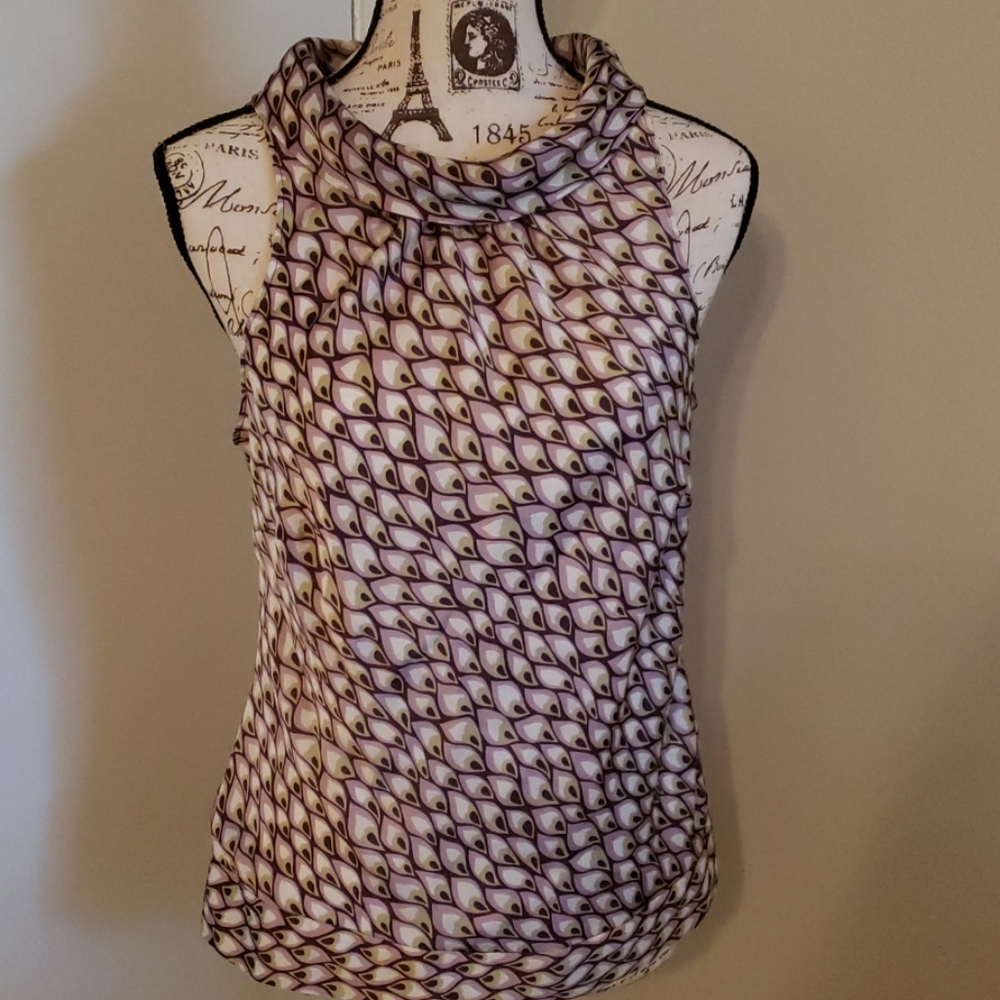Loft sleeveless cowl neck top